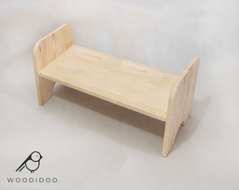 Long bench for toddler, wooden bench