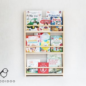 Wooden rack for books, Bookshelf for children
