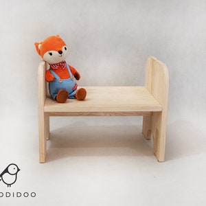 Petit banc pour tout-petit, chaise pour enfant, banc en bois image 1