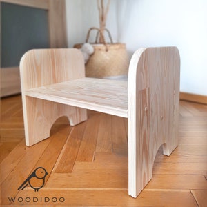 Petit banc pour tout-petit, chaise pour enfant, banc en bois image 6