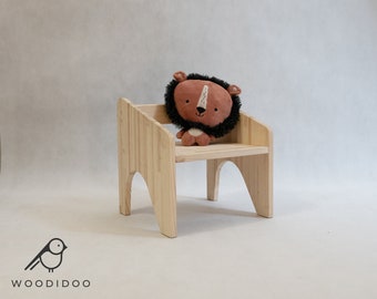 Petite chaise pour enfant à partir de 1 an, Chaise en bois pour petit enfant, Banc pour tout-petit
