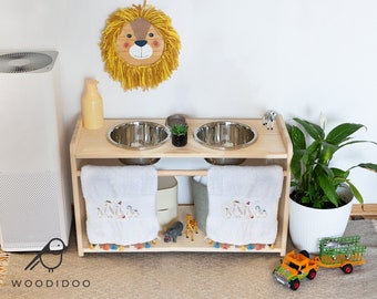 Montessori washbasin for Twins, Wash basin for 2 kids | Compact & Functional Toddler Waschtisch