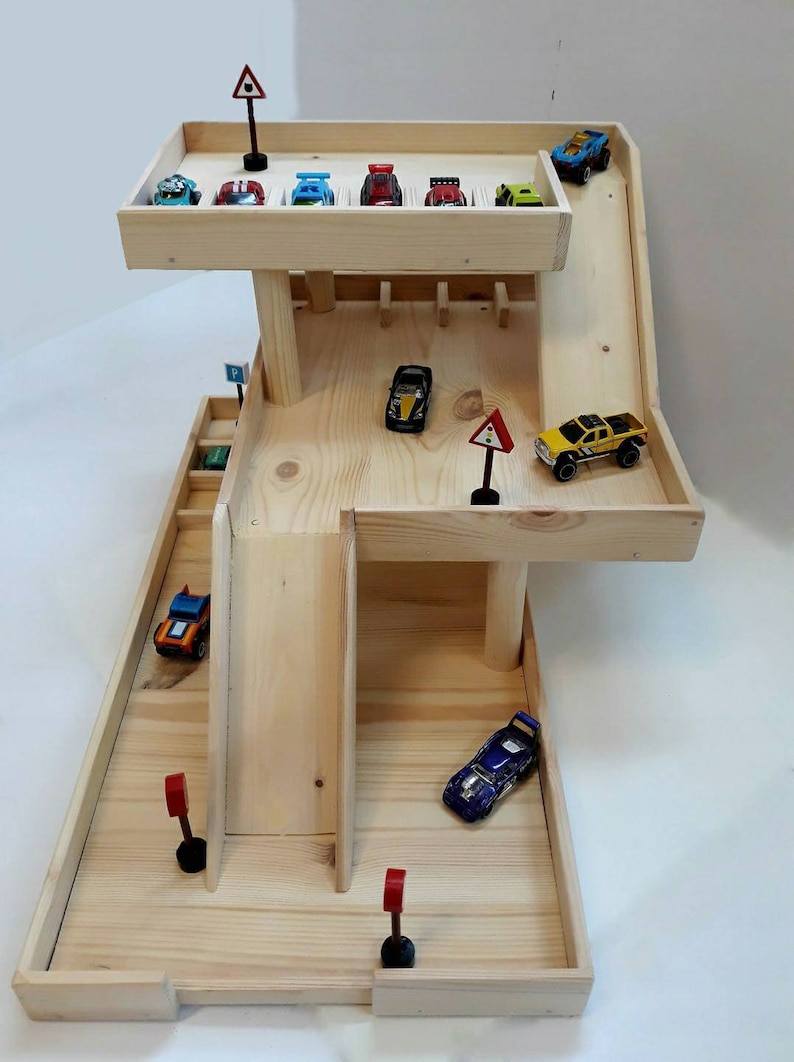 Garage spielzeug für Kinder Holzgarage Autoaufbewahrung | Etsy