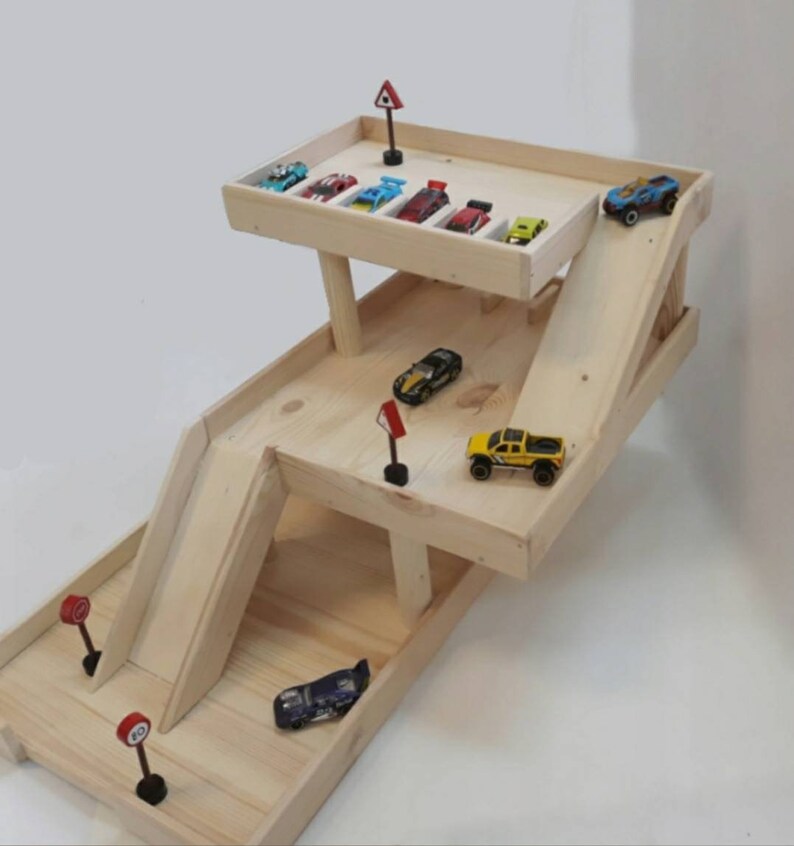 Garage spielzeug für Kinder Holzgarage Autoaufbewahrung | Etsy