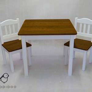 Handmade wooden table and chair set for child MORE COLORS Wooden furniture Present for child wooden table wooden chair