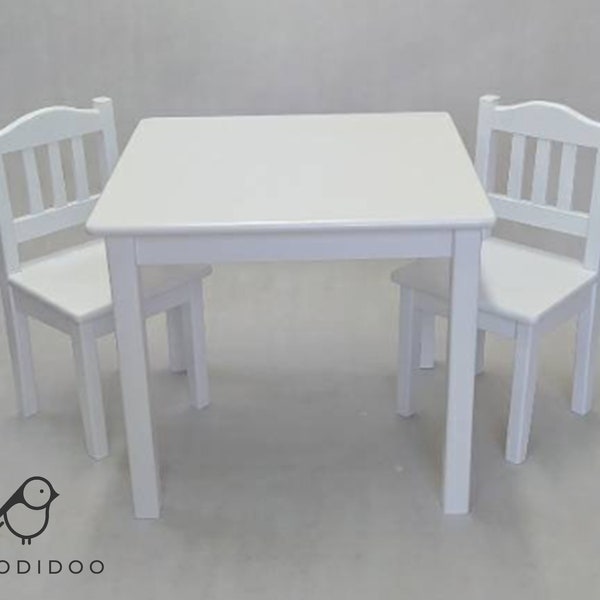 Handmade wooden table and chair set for child MORE COLORS Wooden furniture Present for child wooden table wooden chair