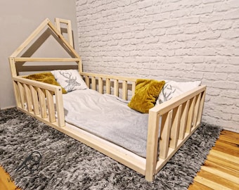 Bodenbett für Kleinkind Niedriges Bett Krippenpodest für Baby