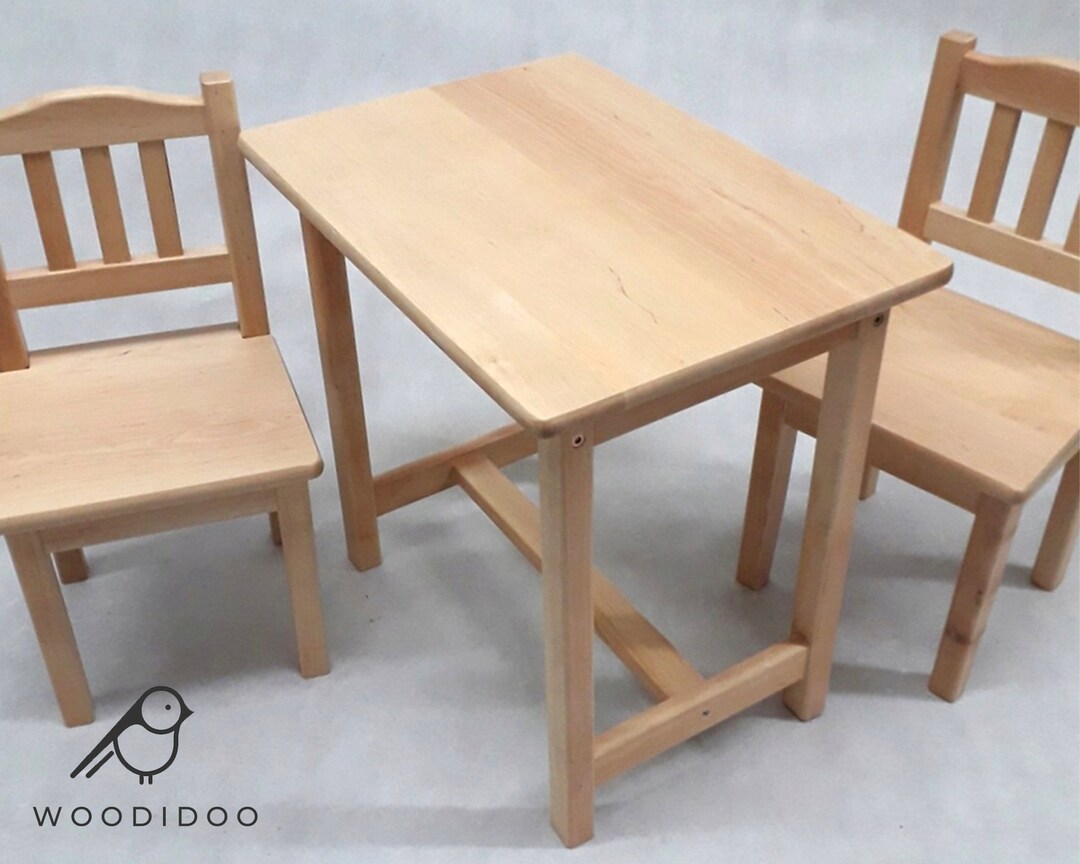 Handmade Wooden Table and Chair Set for Child MORE COLORS Wooden