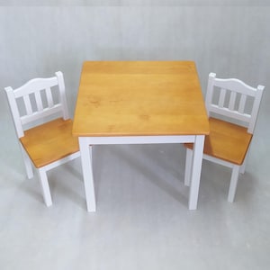 Wooden Kids Table and Chair Set – Montessori-Inspired Toddler Furniture | Color Options | Solid Wood | Gift Idea