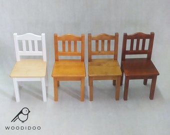Handgefertigter Holzstuhl MEHR FARBEN Holzmöbel Geschenk für Kinderstuhl aus Holz