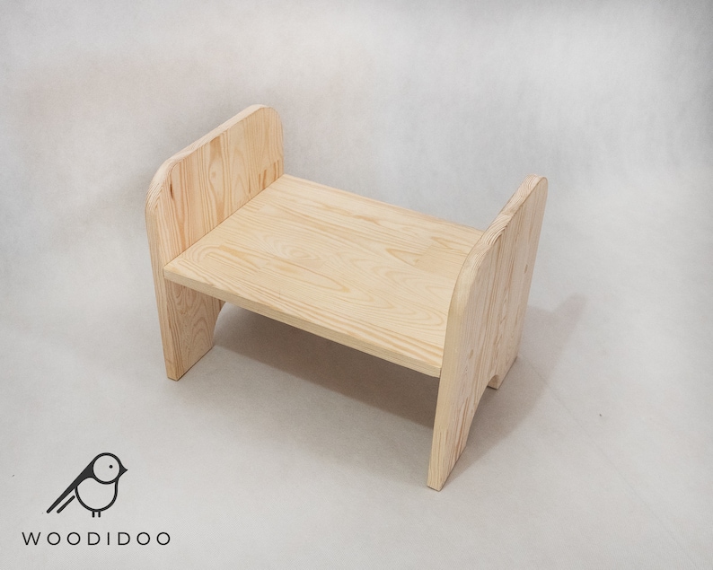 Petit banc pour tout-petit, chaise pour enfant, banc en bois image 3
