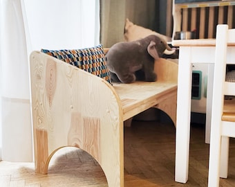 手作り木製幼児用ベンチ：未仕上げのパイン材、1～6歳 - Etsy 日本