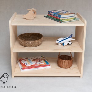Scaffale giocattolo Montessori per bambini piccoli, mobili Montessori, mensola in legno per bambini, mobili per bambini immagine 4