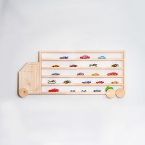 Toy cars Garage Storage Wall Decoration for Boy&#39;s room Wooden storage for cars Birthday present Wall Garage for Hot wheels Track shelf