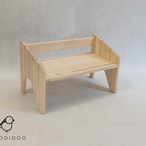 Little bench for child +1y.o., Wooden chair for small children, Bench for toddler
