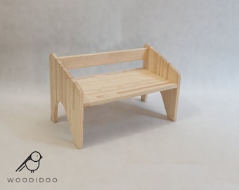 Little bench for child +1y.o., Wooden chair for small children, Bench for toddler