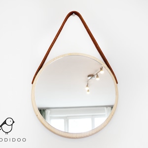 Wooden Hanging Mirror Boho Home Decoration