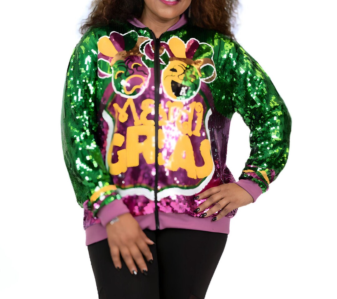 mens mardi gras sequin jacket