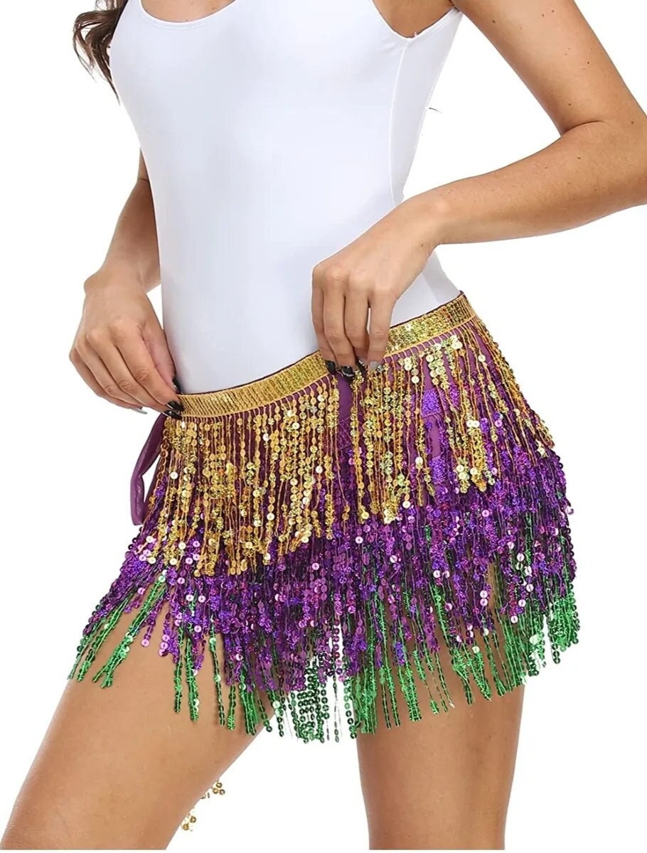 Long Mardi Gras Fringe Vest LL Mardi Gras Jacket LL Carnival Vest LL Mardi Gras Cover Up LL Purple Green and Gold