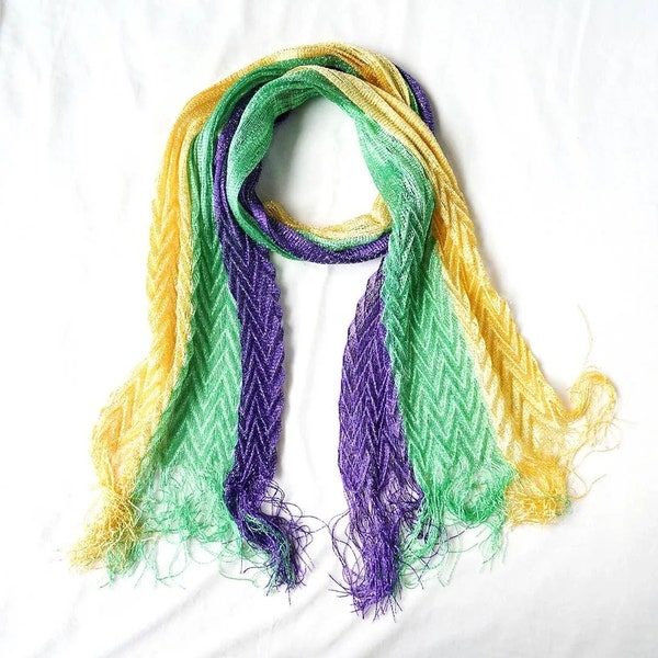 mardi gras scarf silk