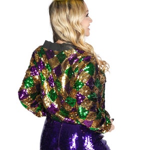 mens mardi gras bomber jacket