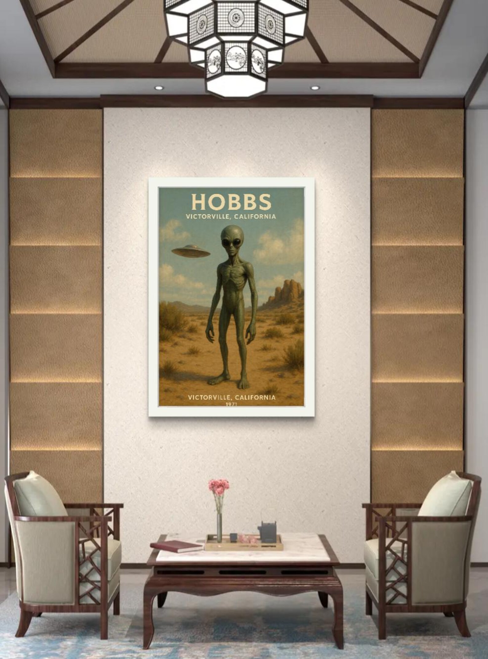 Vintage Alien Art Print: 1971 Mojave UFO Sighting - Etsy