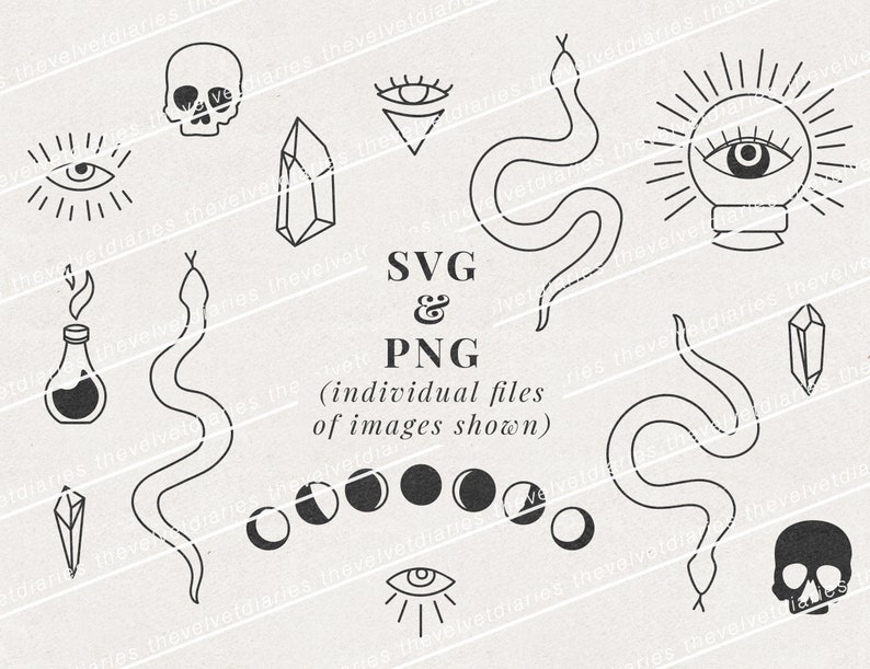 Download Mystical Snake Celestial magic moon stars lunar drawing ...