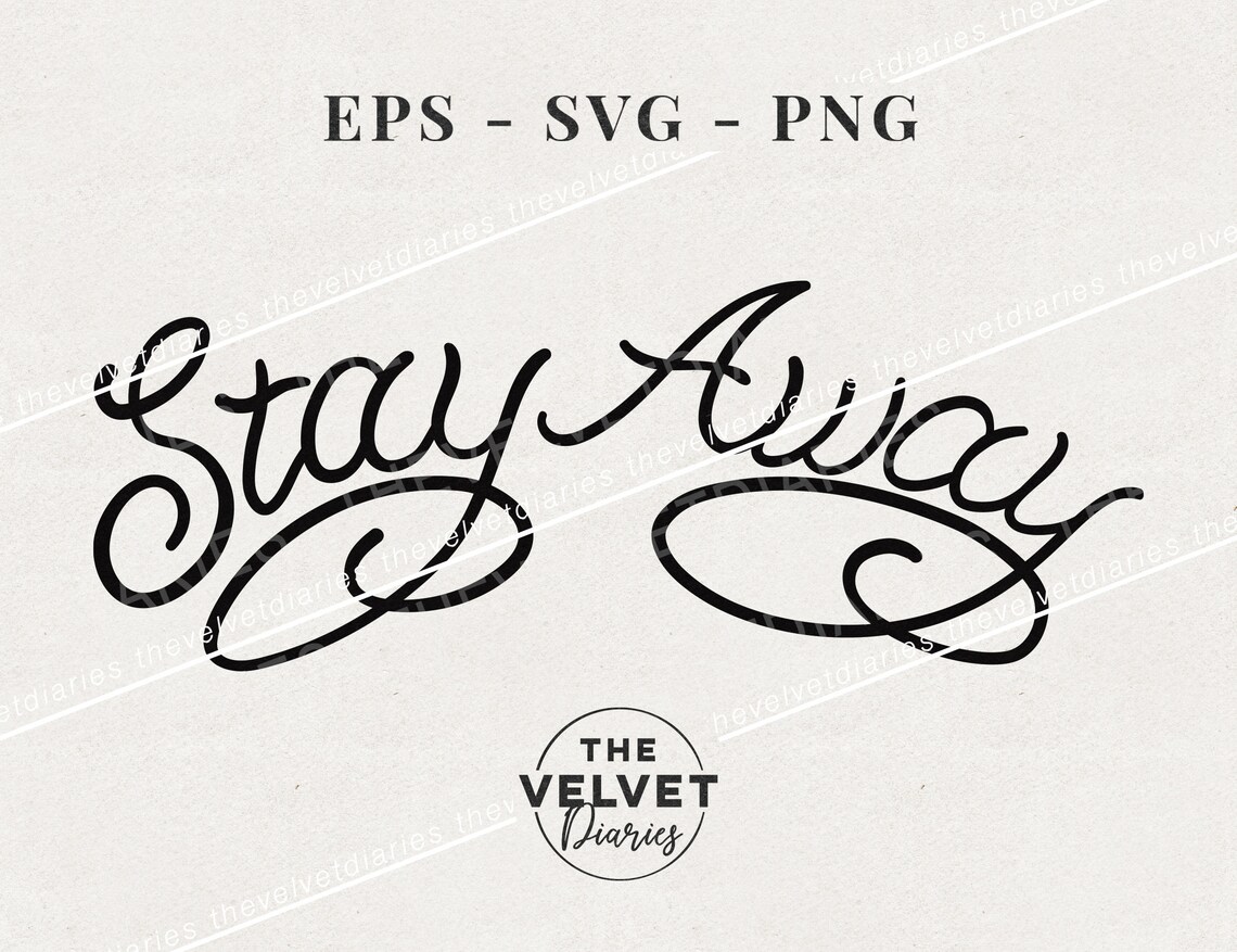 Stay Away Post Malone Tattoo Drawing Vector Svg Eps Png Cricut Etsy