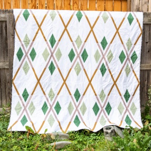 Argyle Window modern FPP quilt pattern digital download image 3