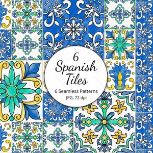 Azulejos españoles, patrón sin costuras