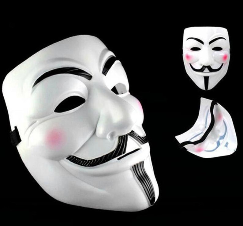 Party Masks V For Vendetta Masks Anonymous Guy Fawkes Fancy Dress Adult Costume Accessory Halloween Decorations Party Cosplay Masks