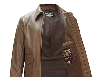 Last Crusade Leather Jacket in Pre-distressed Hide Last Crusade Leather Jacket in Pre-distressed Hide
