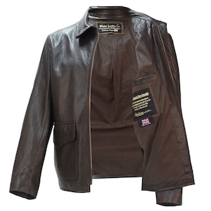 Raiders of The Lost Ark Leather Jacket in Washed Lambskin