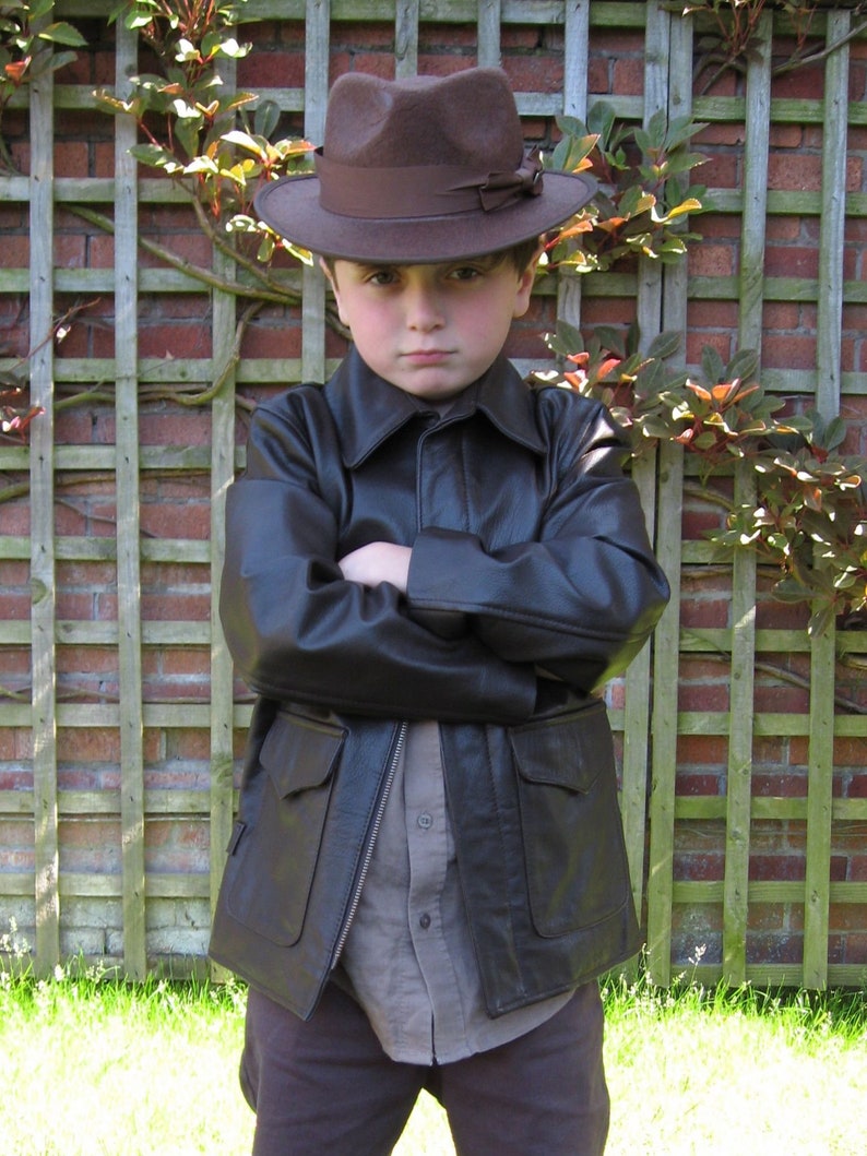 Victorian Kids Costumes & Shoes- Girls, Boys, Baby, Toddler Raiders of the Lost Ark Kids Leather Jacket  AT vintagedancer.com