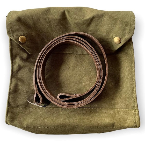 MK VII 1941-42 Gas Mask Bags with or without Indiana Jones leather strap.