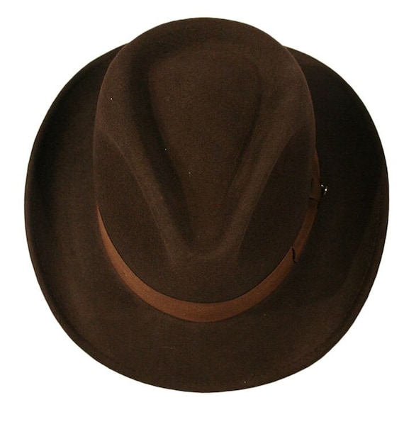 Felt Cotton Fedora Hat With Ribbon 
