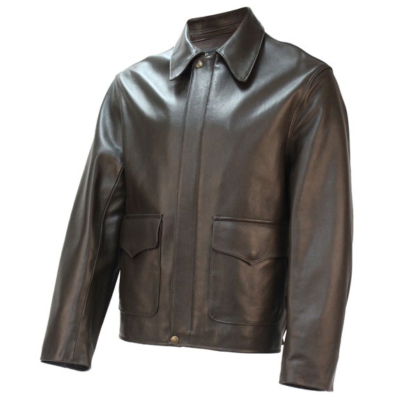 COLLARS◆スカルボタン 山羊革 トラッカージャケット L カラーズ COLLARS◇スカルボタン 山羊革 トラッカージャケット L カラーズ