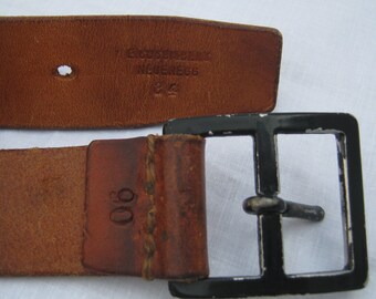 Vintage 1986's Swiss Army Soldier Leather Belt - Etsy