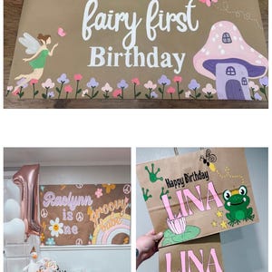 Custom Hand-Painted Party Banner | Personalized Name Banner | Birthday, Baby Shower, Event Decor