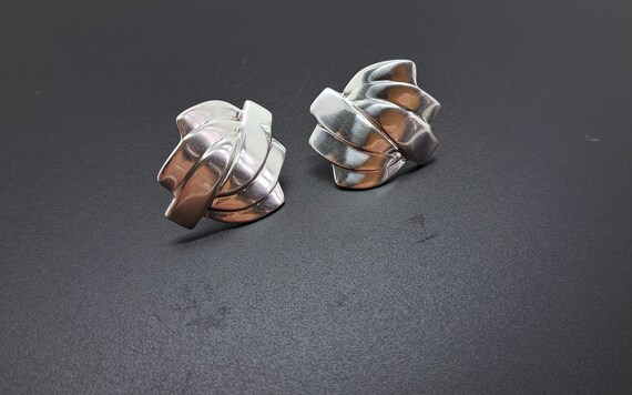 Sterling Silver/Silver Artesian Make Post Studs E… - image 3