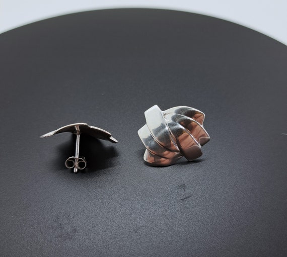 Sterling Silver/Silver Artesian Make Post Studs E… - image 6