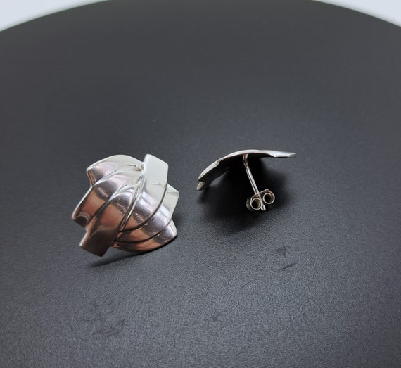 Sterling Silver/Silver Artesian Make Post Studs E… - image 5