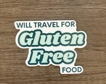 Viajaré por la pegatina de comida sin gluten