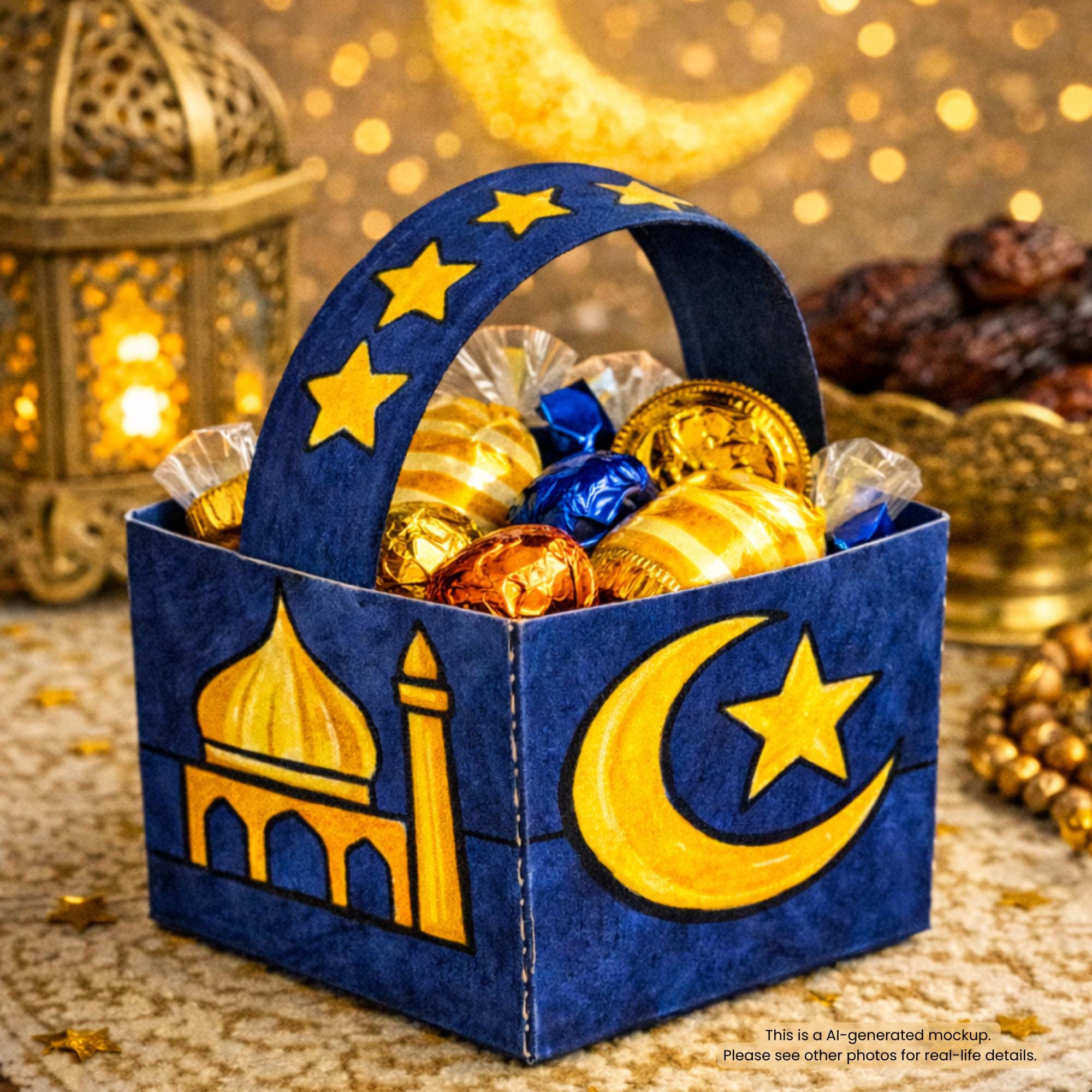 Ramadan Basket Printable Craft Eid Treat Box Template Kids Ramadan…