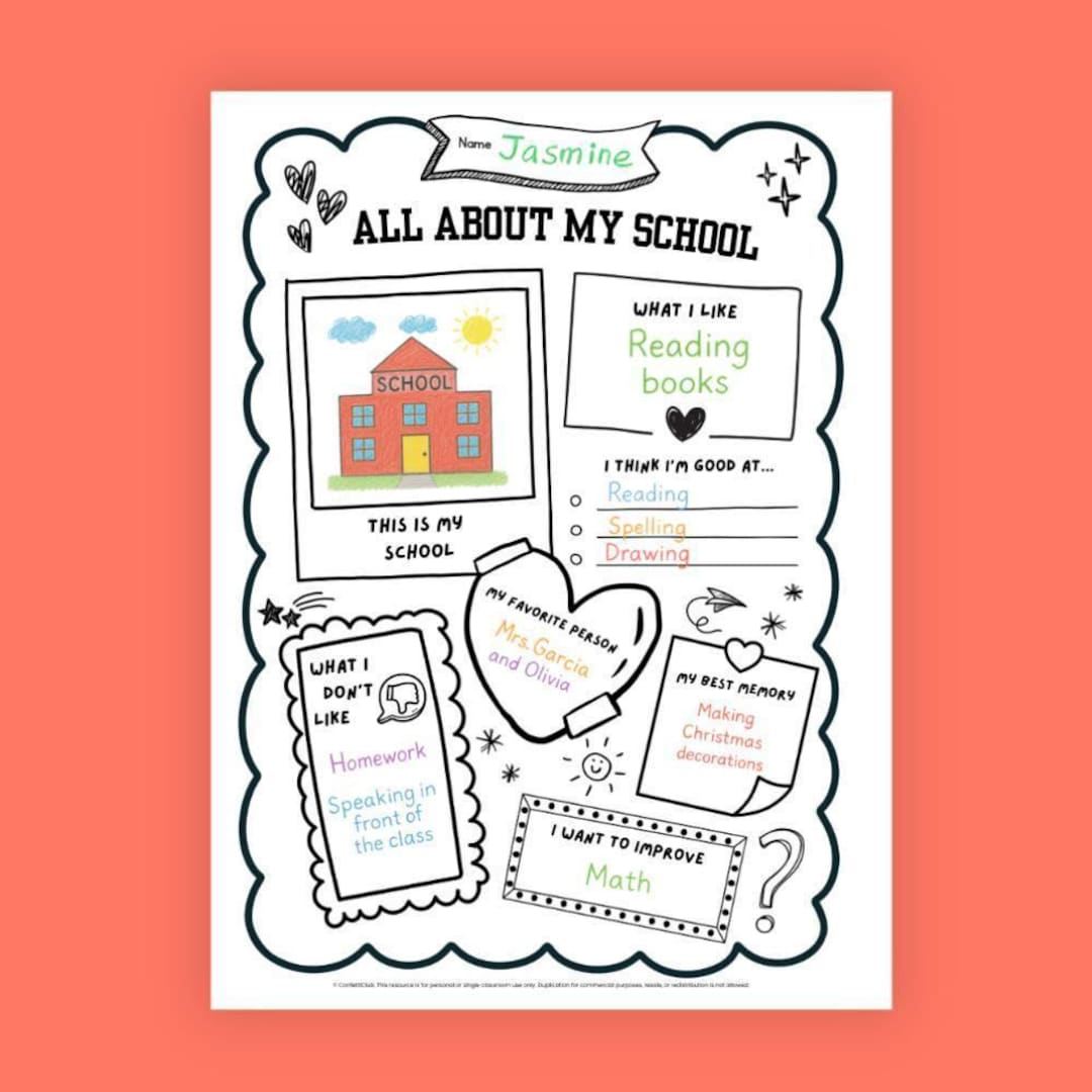 School Avoidance Worksheet.pdf School Avoidance Worksheet: Printable SEL Activity for Kids (PDF) - Etsy