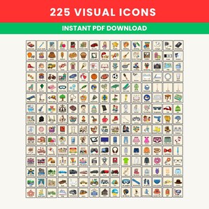 Picture Communication Cards Bundle – 225 Daily Routine Visual Cue Cards | Printable Visual Supports for Autism, ADHD & Behaviour Management