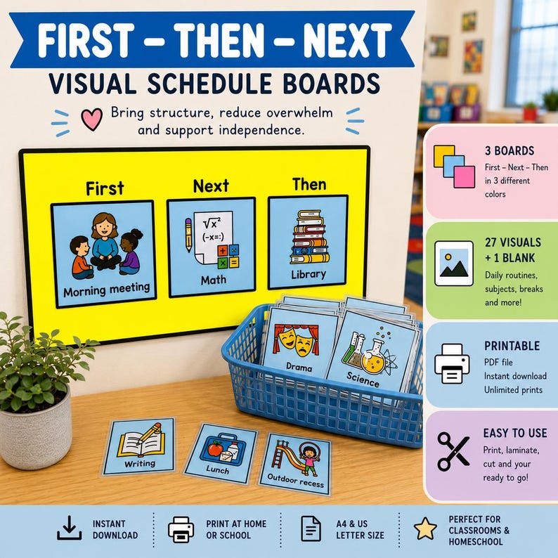 Read A Book Routine Visual School Visual Icons – Printable Picture Communication Cards & Visual ...