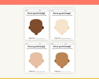 Feelings Check-In Worksheet for Kids: SEL Emotion Printable (Digital Download)