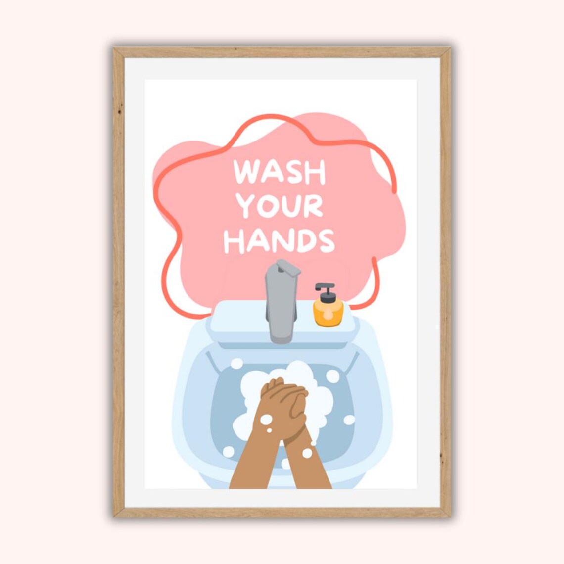 Wash Your Hands Poster | Hand Washing Sign for Kids | Hygiene Poster ...
