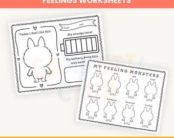 Feelings Monsters & Daily Check-In Worksheets – Printable SEL Activity for Kids